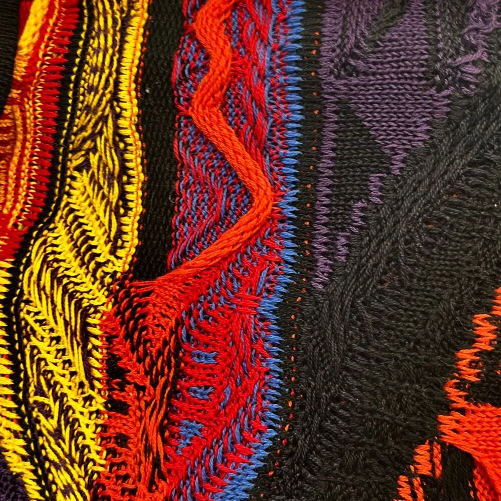 COOGI Australia Rare Vintage Hip-Hop Biggie Smalls 3D Knit Multicolor Sweater - Picture 7 of 17